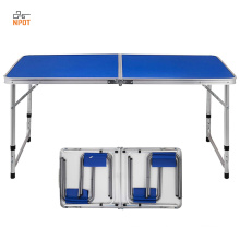 ALDI Folding Picnic Table with 4 Benches 4 Person Adjustable Height Portable Camping Table and Chairs Set